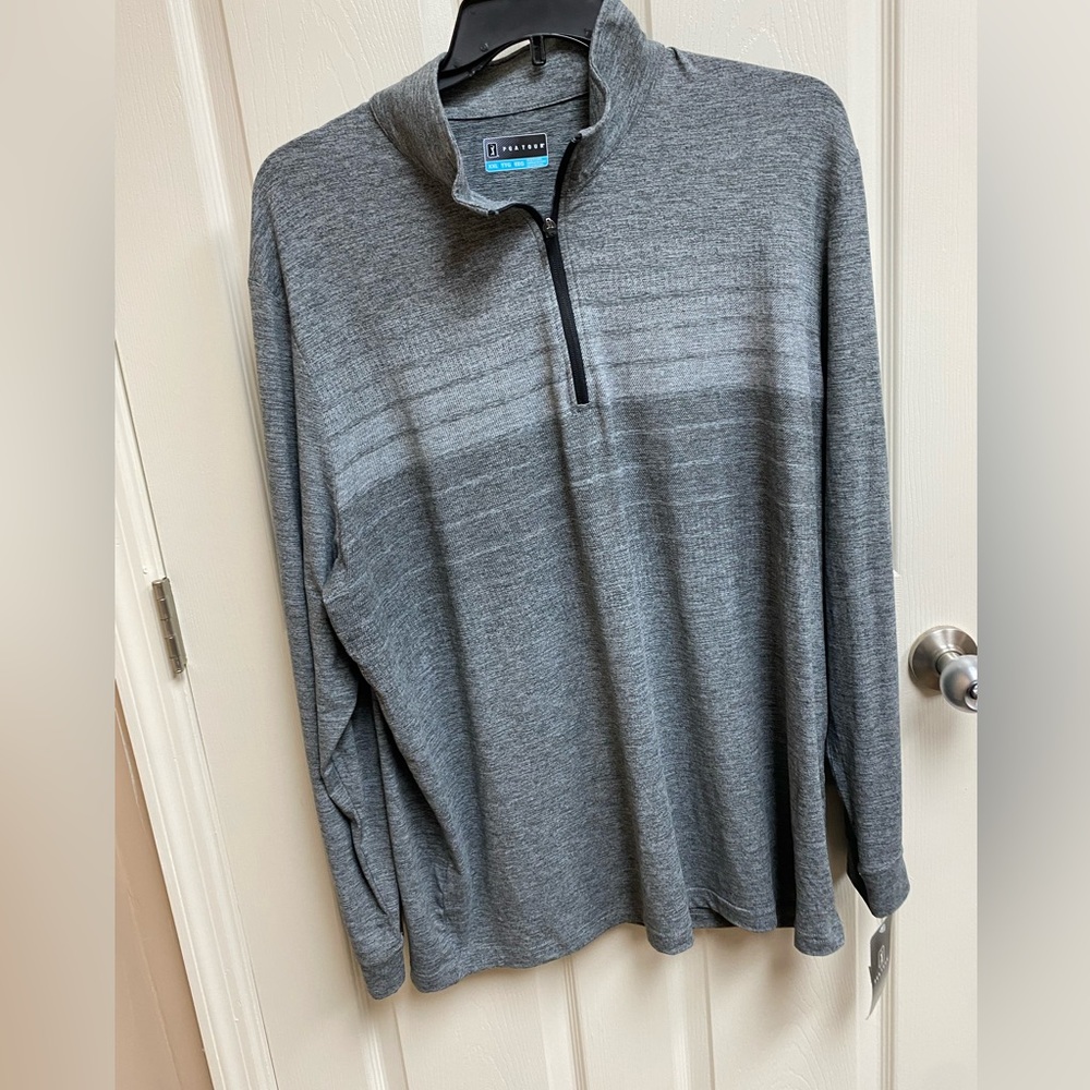 PGA Tour Gray Black Pullover Size XXL
